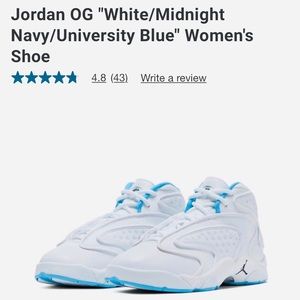 OG white/midnight, navy/university blue Jordans(W)